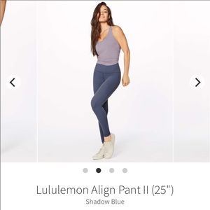 Lululemon Align Legging Shadow Blue 25”
